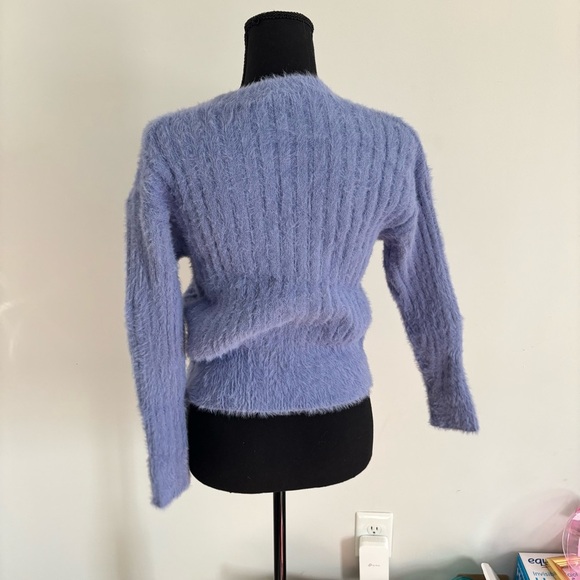 ASTR Women's Veda Sweater V Neck Wrap Blue Size Small - Picture 4 of 9